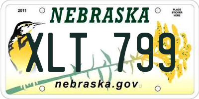 NE license plate XLT799