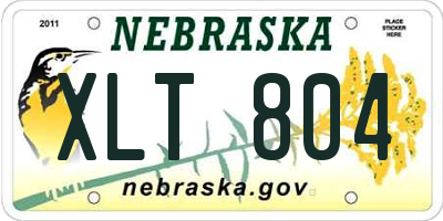 NE license plate XLT804