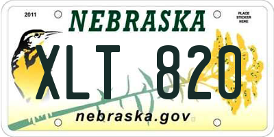 NE license plate XLT820