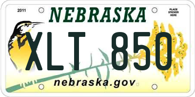 NE license plate XLT850
