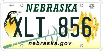 NE license plate XLT856