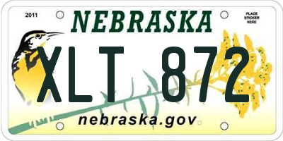 NE license plate XLT872