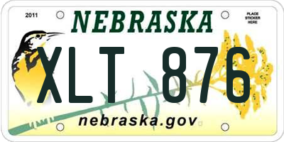 NE license plate XLT876