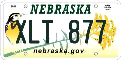 NE license plate XLT877