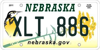NE license plate XLT886