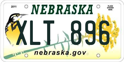 NE license plate XLT896