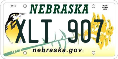 NE license plate XLT907