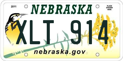 NE license plate XLT914