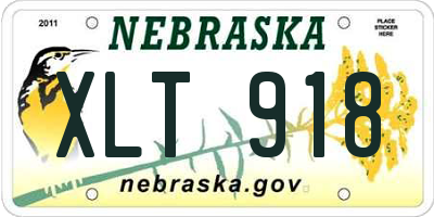 NE license plate XLT918