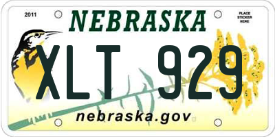 NE license plate XLT929