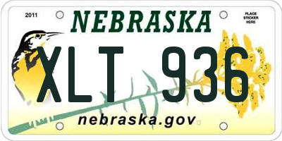 NE license plate XLT936