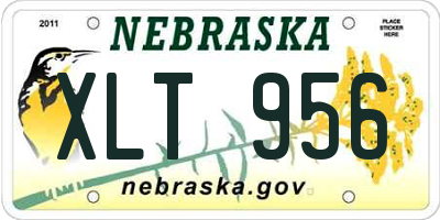 NE license plate XLT956