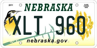 NE license plate XLT960