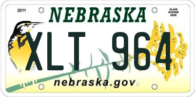 NE license plate XLT964