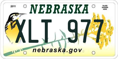 NE license plate XLT977