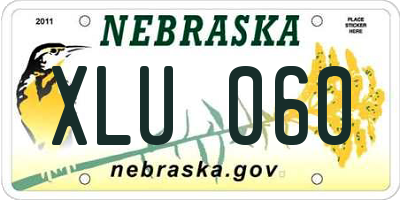 NE license plate XLU060