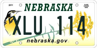 NE license plate XLU114