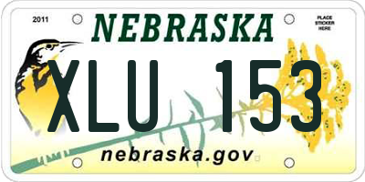 NE license plate XLU153