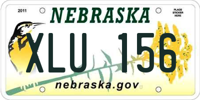 NE license plate XLU156