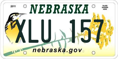 NE license plate XLU157