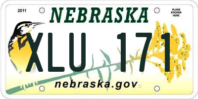 NE license plate XLU171