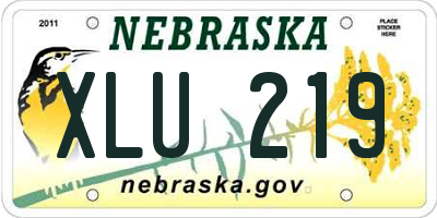 NE license plate XLU219