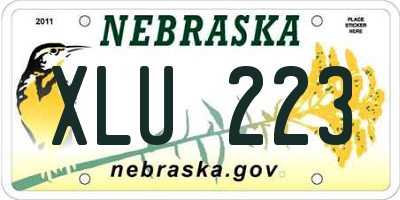 NE license plate XLU223