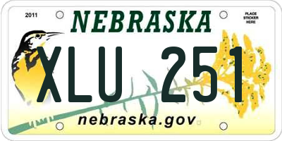 NE license plate XLU251