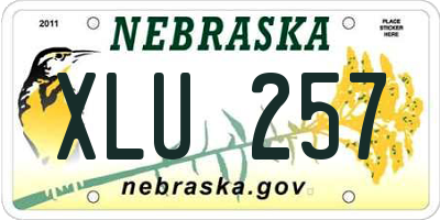 NE license plate XLU257