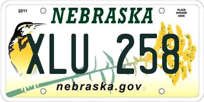 NE license plate XLU258