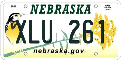 NE license plate XLU261