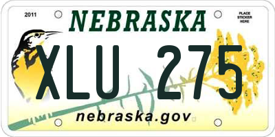 NE license plate XLU275