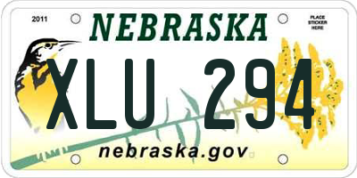 NE license plate XLU294