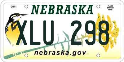 NE license plate XLU298