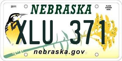 NE license plate XLU371