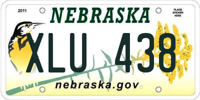 NE license plate XLU438