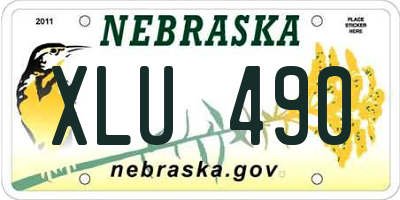 NE license plate XLU490