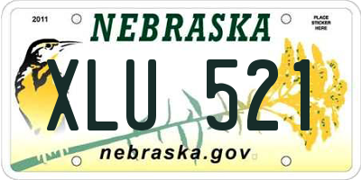 NE license plate XLU521