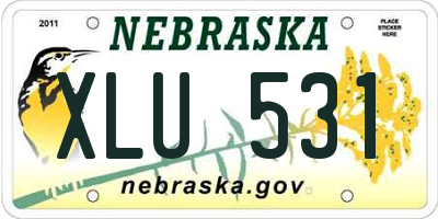 NE license plate XLU531
