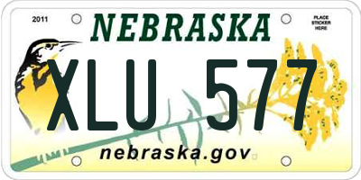 NE license plate XLU577