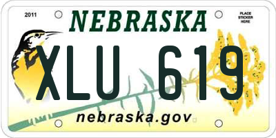NE license plate XLU619