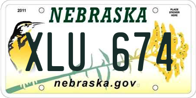 NE license plate XLU674