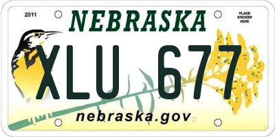 NE license plate XLU677