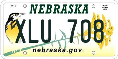 NE license plate XLU708