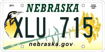 NE license plate XLU715