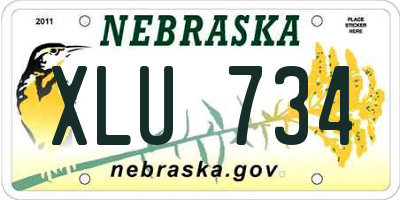 NE license plate XLU734