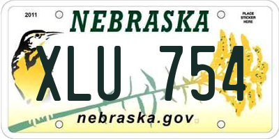 NE license plate XLU754