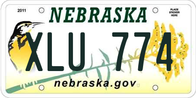 NE license plate XLU774