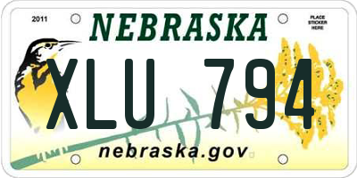 NE license plate XLU794