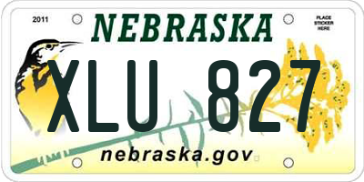 NE license plate XLU827